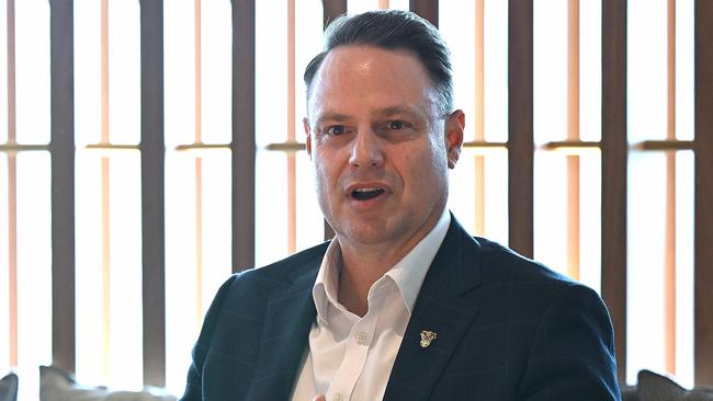 18/11/2024: Attendees including  Chris Jones and Lord Mayor Adrian Schrinner ,  during the  Future Brisbane roundtable hosted by The Courier Mail at Sokyo Restaurant, Star Brisbane. pic: Lyndon Mechielsen/Courier Mail