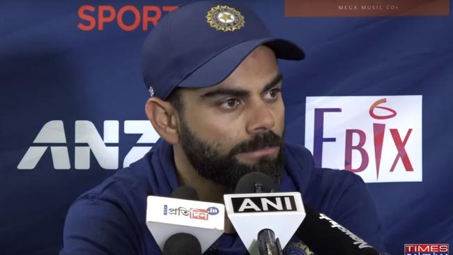 Virat Kohli did not take kindly to a question about his on-field behaviour.