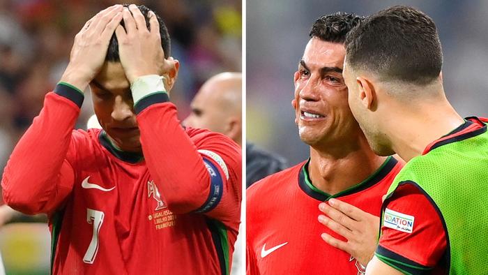 Cristiano Ronaldo was shattered. Photo by Justin Setterfield/Getty Images.