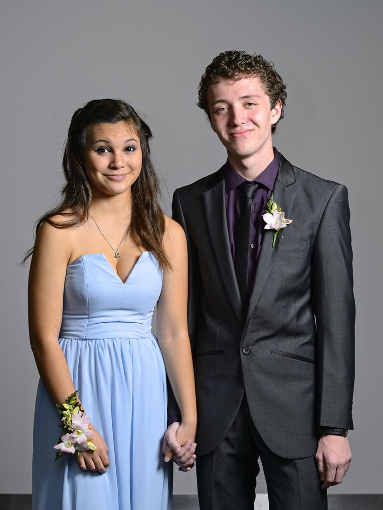 Olivia Moldovan and Brandon Hoschke at the 2014 Good Shepherd Lutheran College formal at the Darwin Convention Centre. Picture: NT NEWS