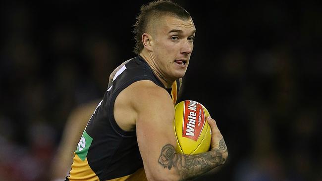 Dustin Martin’s contract expires at the end of the season. Picture: Wayne Ludbey