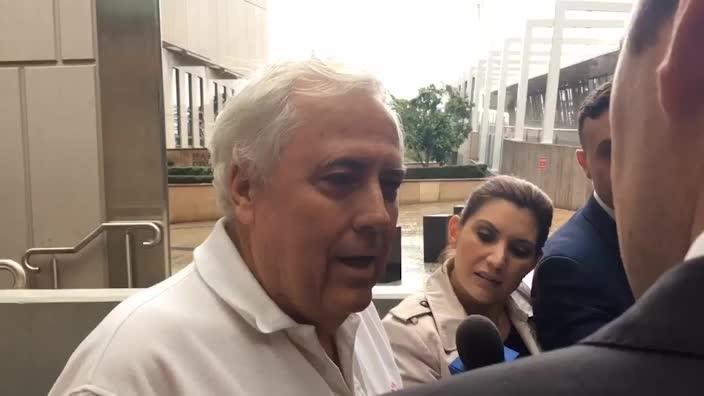 Clive Palmer arrives at Federal Court after sick day