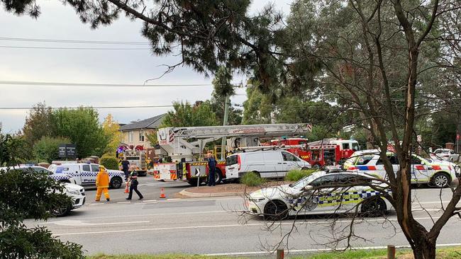 Emergency services at the nursing home fire