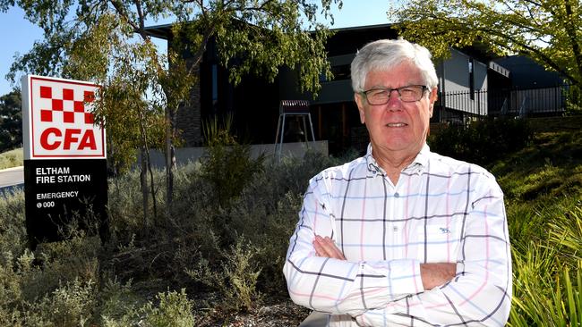 Neighbour Leo Scott outside the CFA station. Picture: Nicole Garmston