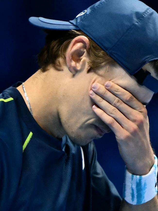 Australia's Alex De Minaur got Daniil Medvedev on the wrong day. Photo by Marco BERTORELLO / AFP.