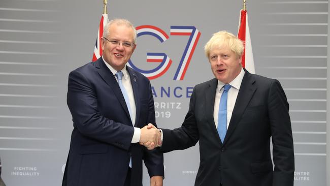 Scott Morrison and Boris Johnson should ‘stop doing so many unimportant things that you can leave to others... and have around you experts — people who are profoundly thoughtful and understand how to run a government.’ Picture: Adam Taylor/PMO