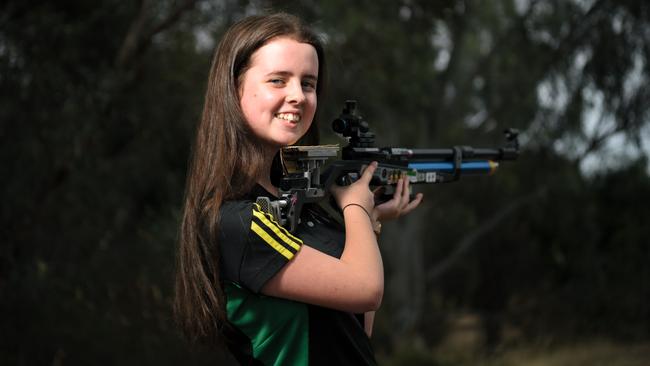 Victoria Rossiter is one of a group of young SA shooters firmly in Olympic contention. Picture: AAP Image/Morgan Sette