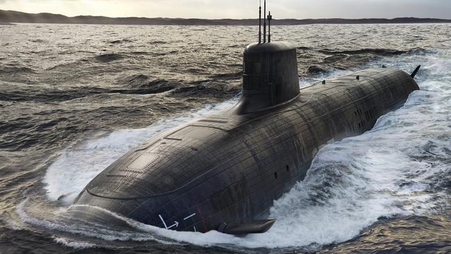 A concept image of the SSN-AUKUS nuclear-powered submarine to be built in Adelaide. Credit: BAE Systems