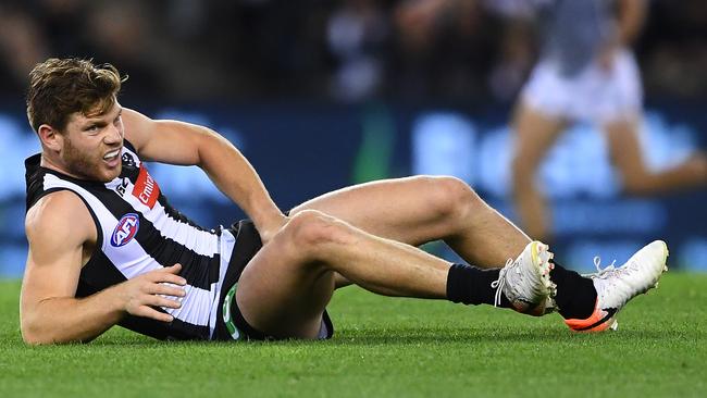 Collingwood star Taylor Adams suffered a groin injury. Picture: Getty Images