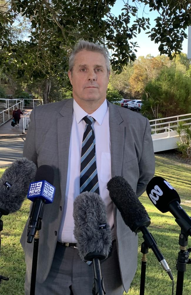 Sunshine Coast Detective Inspector Chris Toohey appeals for information about the alleged fatal assault of John Kerr in Noosa Woods. Picture: NCA NewsWire / Aisling Brennan