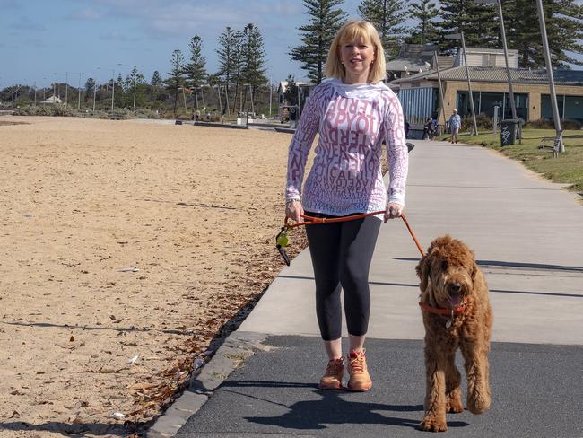 Susan Taylor and Rooey have to stick to the paths, and they’re not happy about it. Photo Luis Enrique Ascui