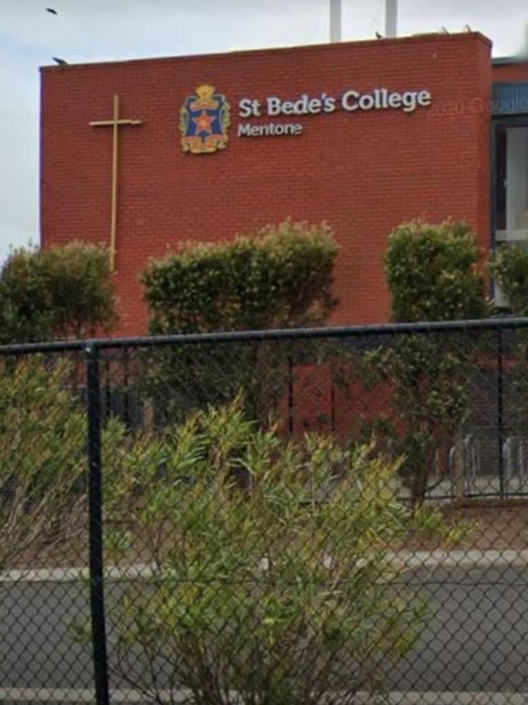 St Bede’s College went into lockdown at 8.25am on Wednesday. Picture: Google