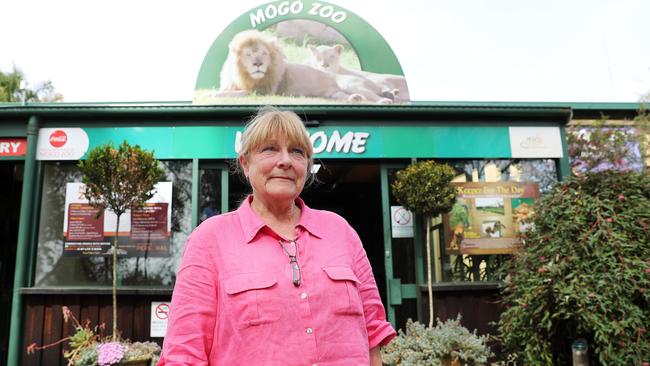 Former Mogo Zoo owner Sally Padey prepares to farewell the zoo after 30 years. Tim Hunter.