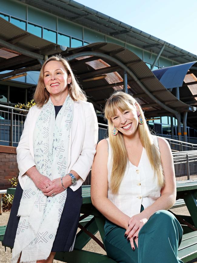 Principal Chantelle Phair with Eliza-Jane Ellis. Picture: Tim Hunter.