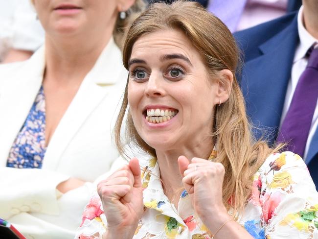 LONDON, ENGLAND - JULY 09: Princess Beatrice of York attends day nine of the Wimbledon Tennis Championships at the All England Lawn Tennis and Croquet Club on July 09, 2024 in London, England. (Photo by Karwai Tang/WireImage)