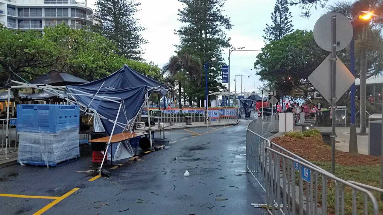 Organisers were forced to cancel last night's 5km Twilight run after severe weather hit the Sunshine Coast. Picture: David Brzeski