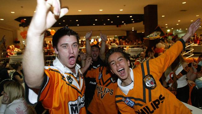 Tigers fans at Balmain Leagues club in happier times.