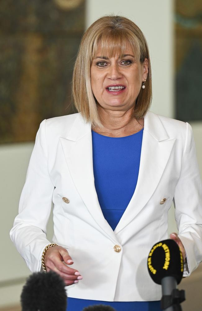 Federal Assistant Minister for Social Services Justine Elliot said addressing perpetrator behaviour is a crucial to eliminating violence against women and children. Picture: NCA NewsWire / Martin Ollman