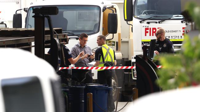 The scene at Gold Coast Isuzu in Helensvale where an apparent explosion has injured 3 workers on site. Pics Adam Head