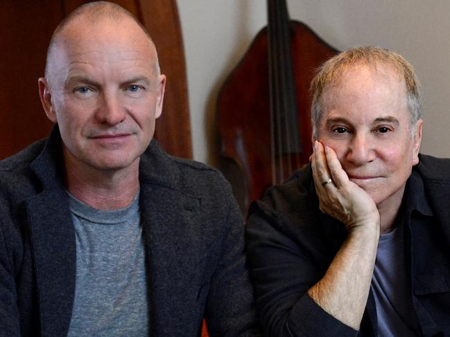 Sting and Paul Simon for Sunday joint tour feature only.