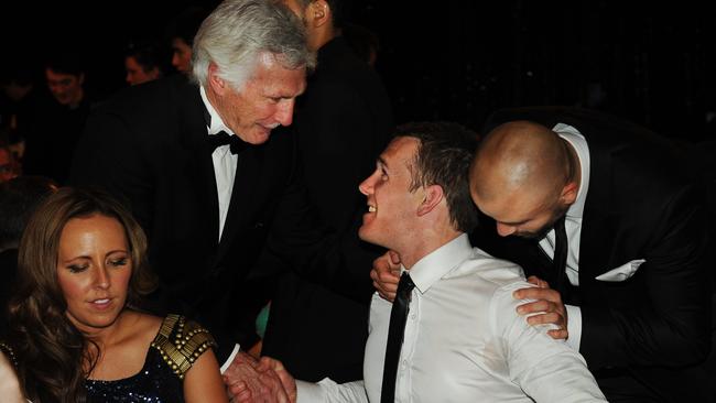 Mick Malthouse with Dane Swan at the 2011 Brownlow.