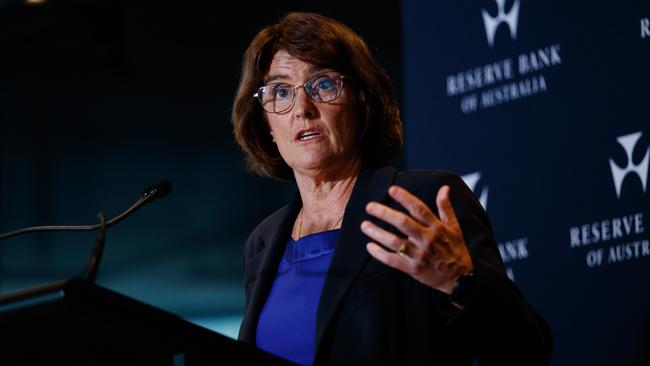 RBA governor Michele Bullock during a press conference. Picture: Nikki Short/NewsWire
