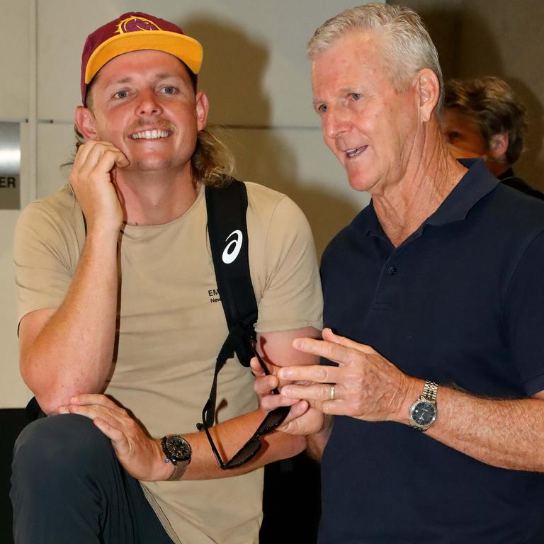 Australian golfer Cameron Smith with his Australian manager Ian Davis. Picture: David Clark.