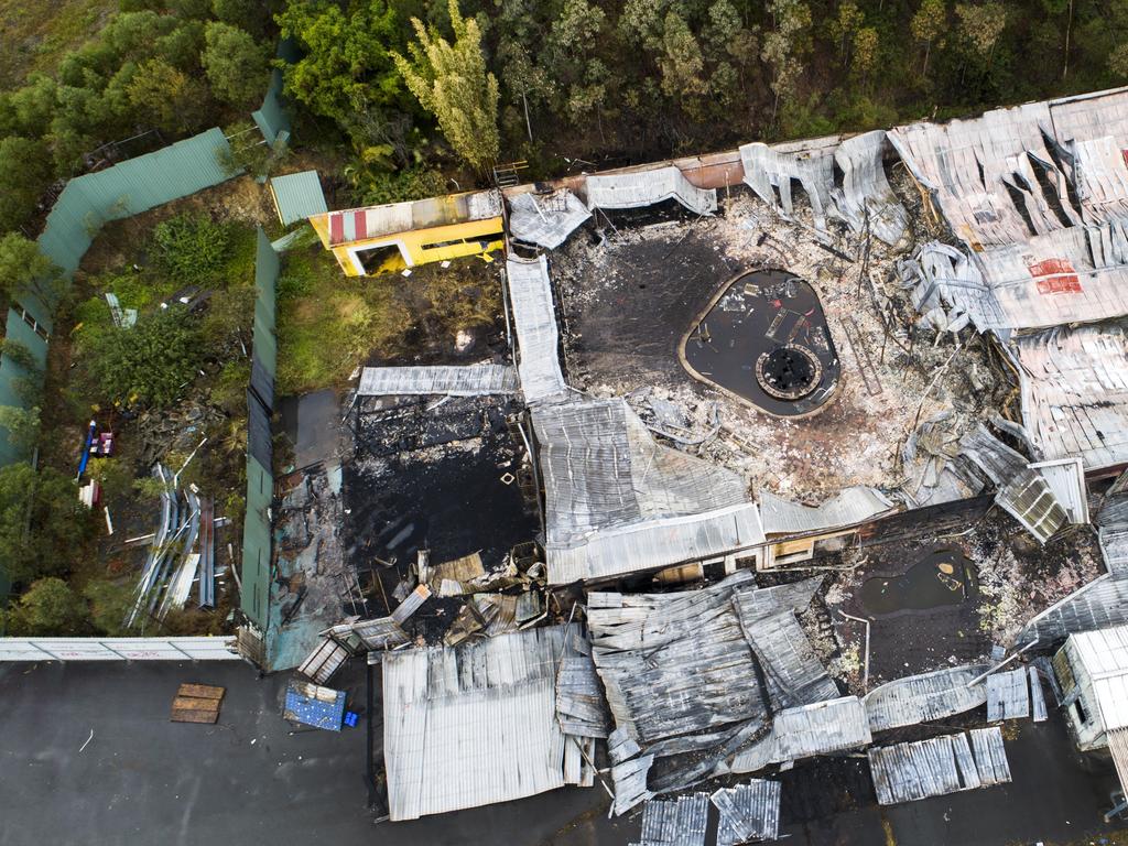 The Big Brother house on the Gold Coast after last weeks fire.