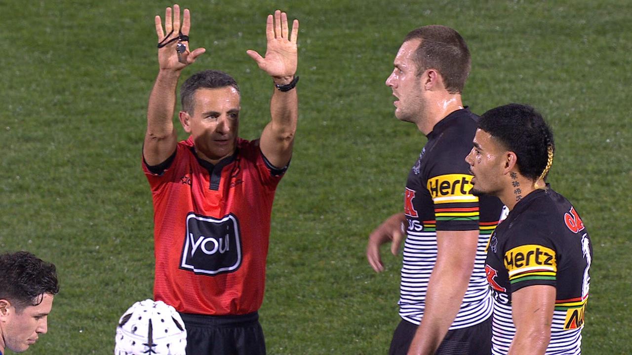 Taylan May was put on report and sin binned. Picture: Fox League
