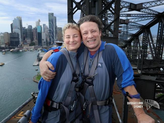 Jamie Oliver with daughter Poppy, 22, at their 'second home', Sydney. Picture: Instagram