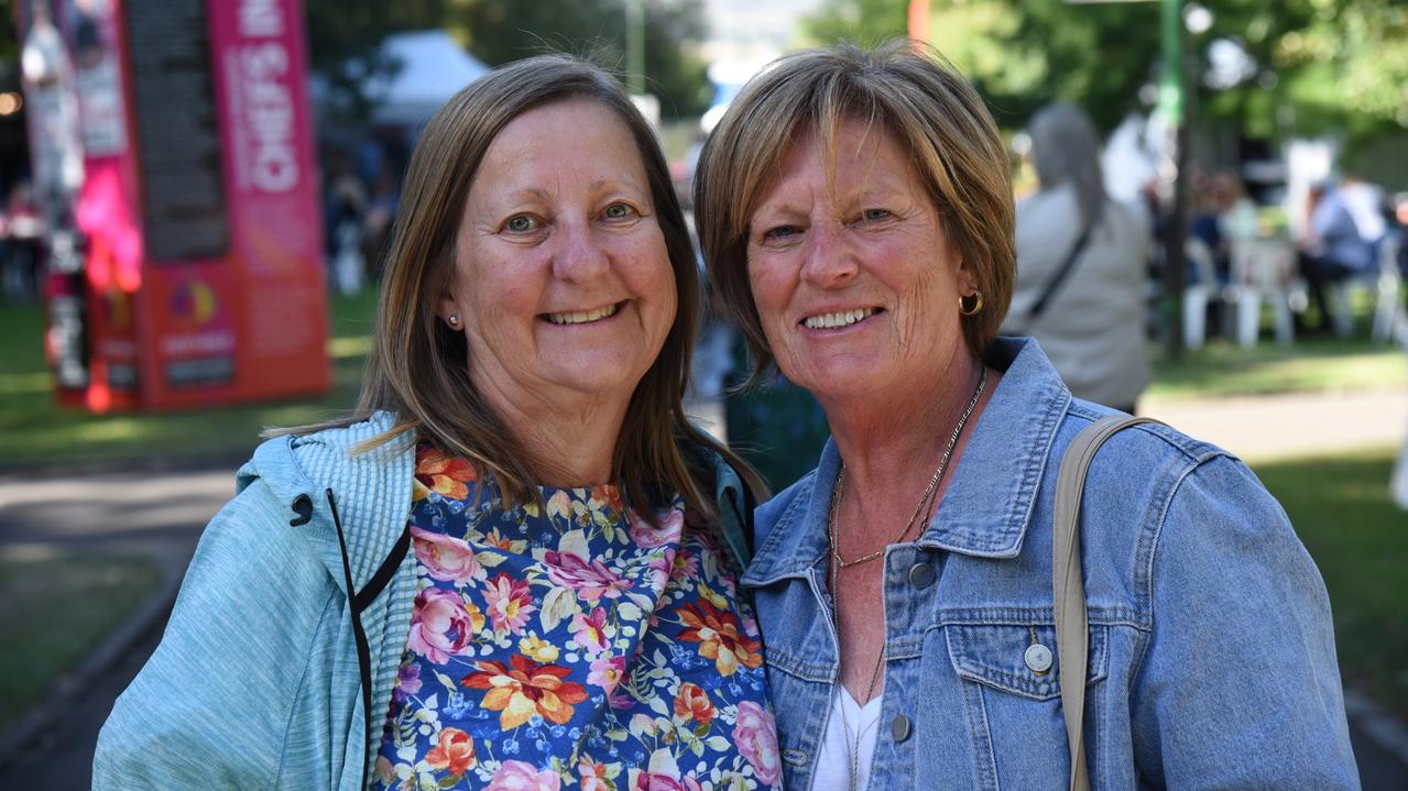 Evy Richardson and Di Bond at City Park on Day 1 of Launceston's Festivale. Picture: Alex Treacy