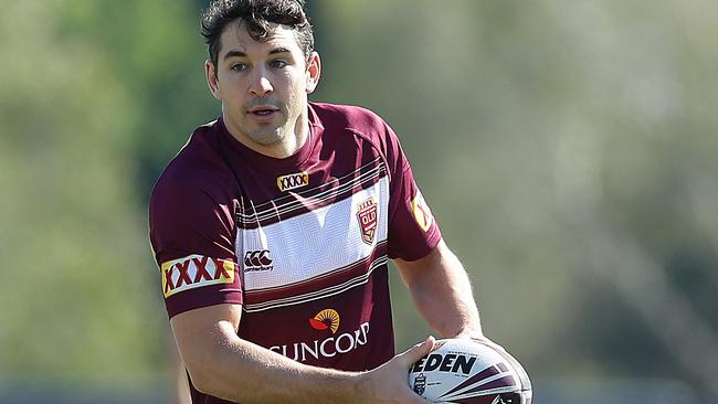 Billy Slater. Queensland State of Origin players during the training session at Sanctuary Cove. Pic Peter Wallis