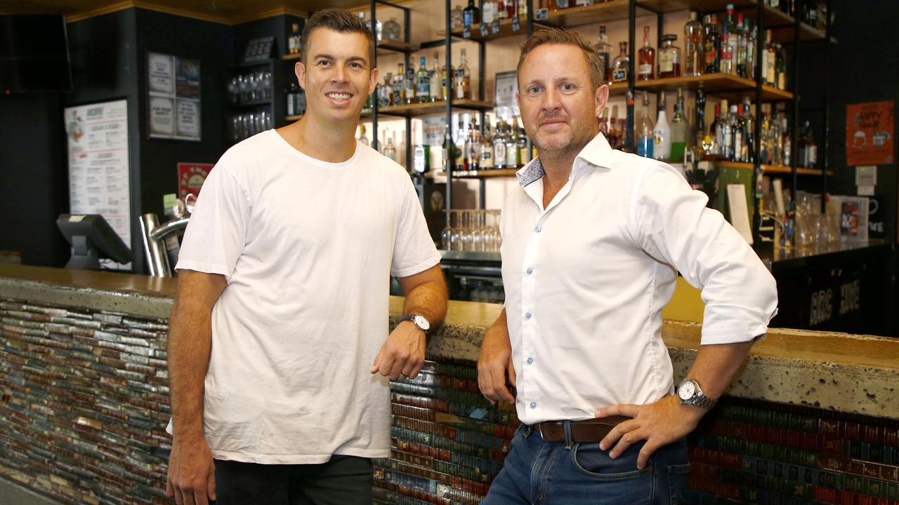 Jackson Quinn and Paul Fraser at the Archive Beer Boutique in West End.