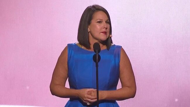 Julia Morris at the 2018 Logies. Picture: Channel 9