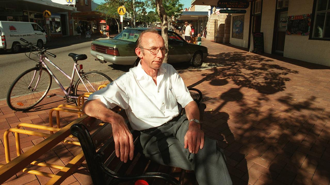 Pastor August Fricke in the main street of Gympie in 1997.