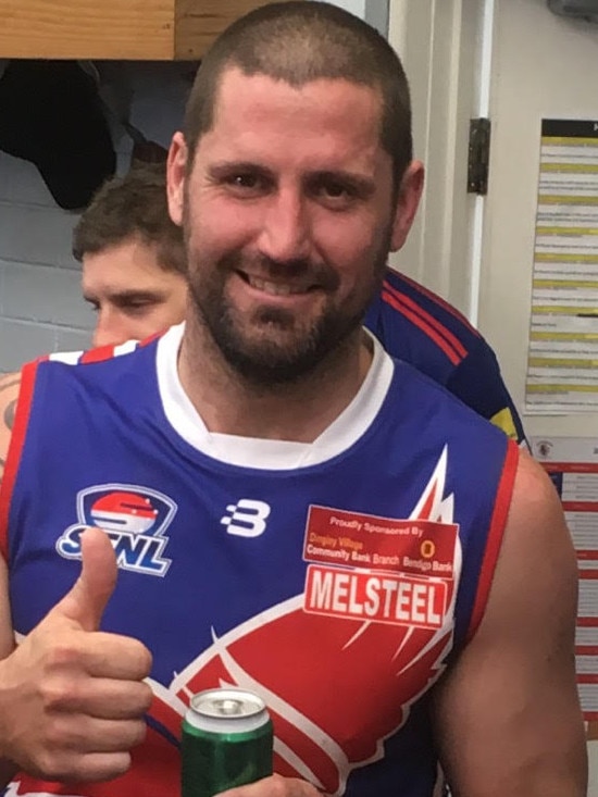 A chuffed Chris Bryan after his final game at Keysborough.