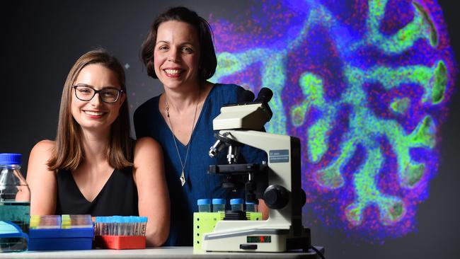 Walter and Eliza Hall Institute researchers Dr Sarah Best and Dr Kate Sutherland have made an important discovery about lung cancer. Picture: Josie Hayden