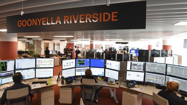 The BHP Goonyella Riverside mine control room.