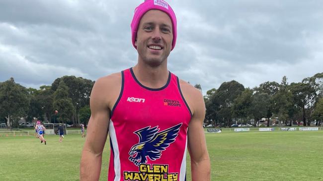 Glen Waverley Hawks players donned the pink all in the name of charity. Picture: Supplied