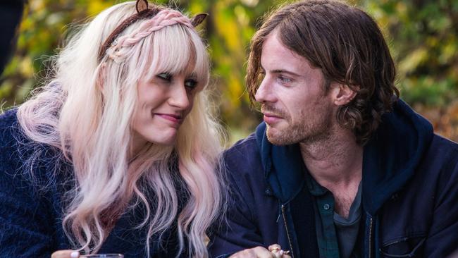 Ruta Gedmintas and Luke Treadaway in a scene from A Street Cat Named Bob.