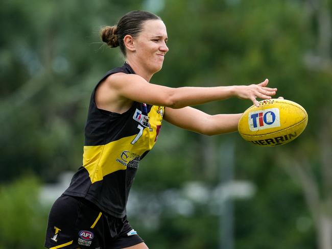 Cassie McWilliam kicked six goals in Round 15 of the NTFL WPL 2024-25. Picture: Tymunna Clements / AFLNT Media