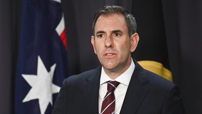 CANBERRA, Australia, NewsWire Photos. June 5, 2024: Treasurer Jim Chalmers holds a press conference to discuss the National Accounts data at Parliament House in Canberra. Picture: NCA NewsWire / Martin Ollman