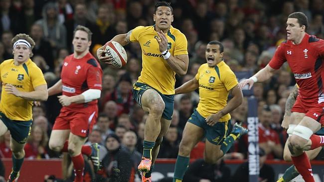 Israel Folau was a try-scoring machine in his debut year. (Photo by David Rogers/Getty Images)