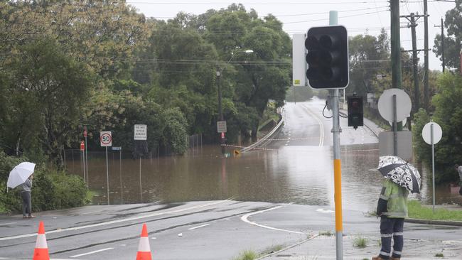 The streets surrounding the Windsor Bridge on Monday morning. Picture: John Grainger