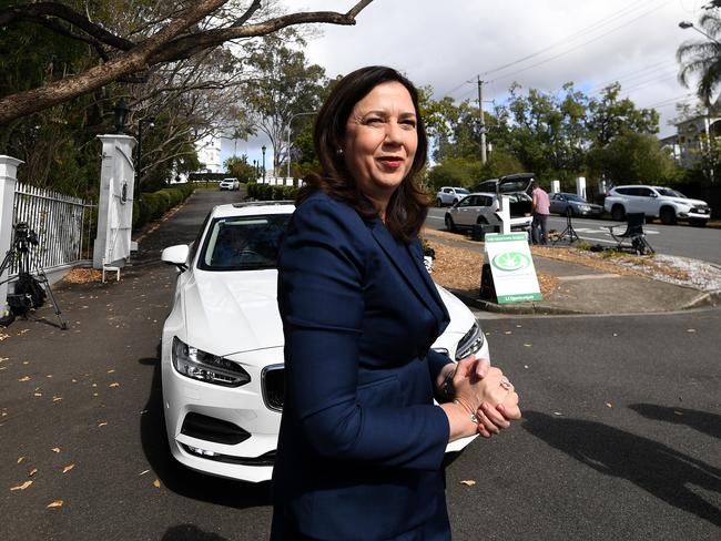 Queensland Premier Annastacia Palaszczuk has form when it comes to claiming she won't make deals with minor parties. Picture: NCA NewsWire / Dan Peled