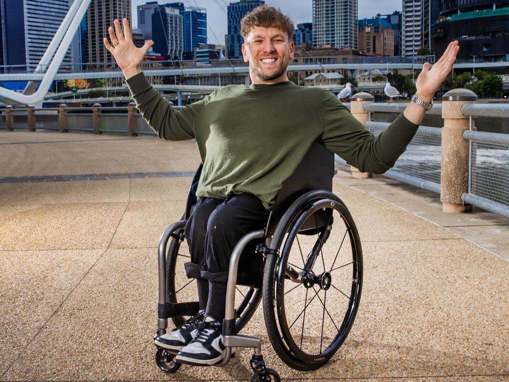 Disability advocate Dylan Alcott ahead of music festival, Ability Fest, which will make its debut in Brisbane on October 26.
Picture: Nigel Hallett