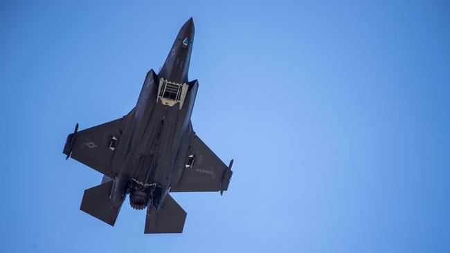 An F-35 fighter flies over the White House this week. Picture: AFP