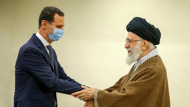 Iran's Supreme Leader Ayatollah Ali Khamenei with Bashar al-Assad (L) in Tehran in 2022. Picture: AFP.