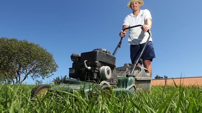 Mowing the lawn can be a great workout.