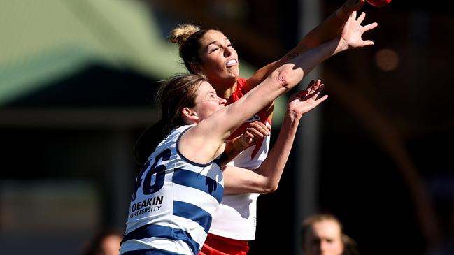 There’s nothing like the hits in footy, Hoare says. Picture: Getty Images